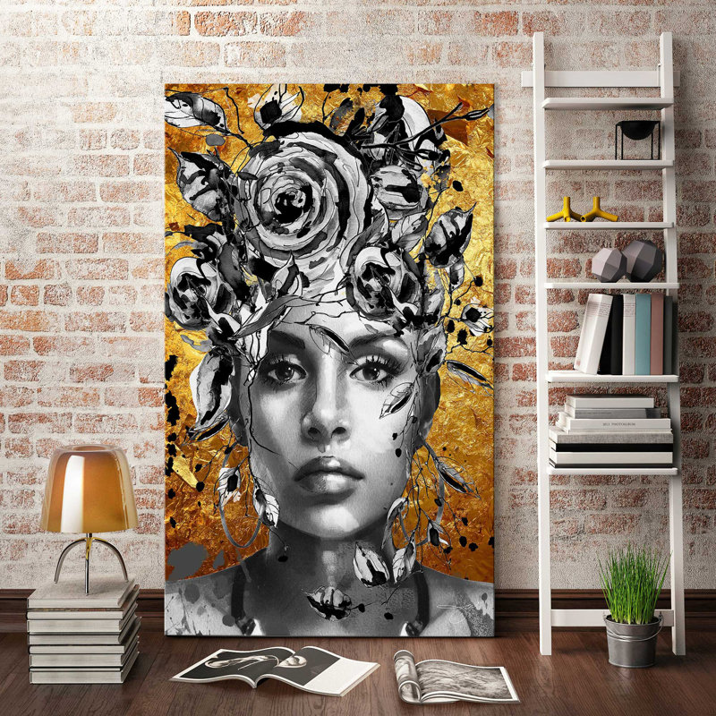 «Afrique Model 8 (Vertical)» par Jodi - impression, Toile tendue, H 60 po x l 36 po x P 1,5 po