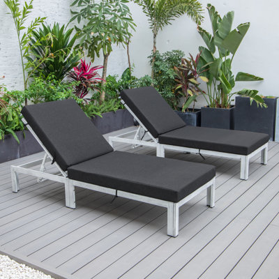 Chaise longue simple avec coussins Chelsea