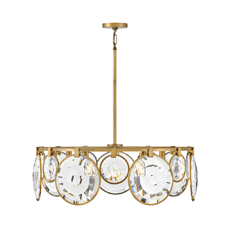 Nala Large Geometric, Heritage Brass
