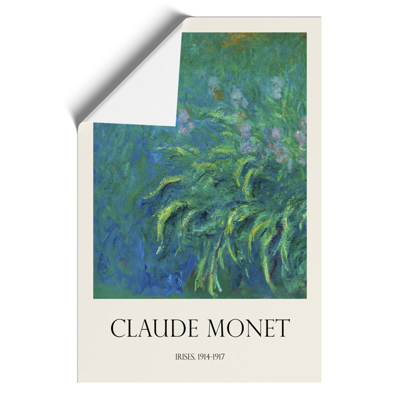 Irises by Claude Monet - No Frame Painting, 59cm H x 42cm W x 0.1cm D