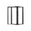 Porte de patio pliante en aluminium noire pliable à droite 72 po x H 80 po (2 + 0)-118761346-124451087
