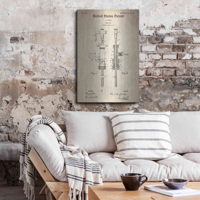 «Beer Tab Vintage Abstract Blueprint» par Luxe Metal Portfolio