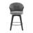 008-Wing Back Set of 2 25" Adjustable Swivel Bar Stools - Solid Wood Legs, Chenille Upholstery, Leveling Feet-132463151