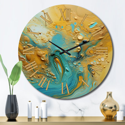 Horloge murale Golden Ocean