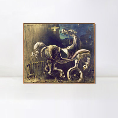 "Giclée sur toile encadrée" par Salvador Dali, impression sur toile encadrée pour décor de bureau à domicile (cadre de couleur bois mince, 18 po x 24 po)