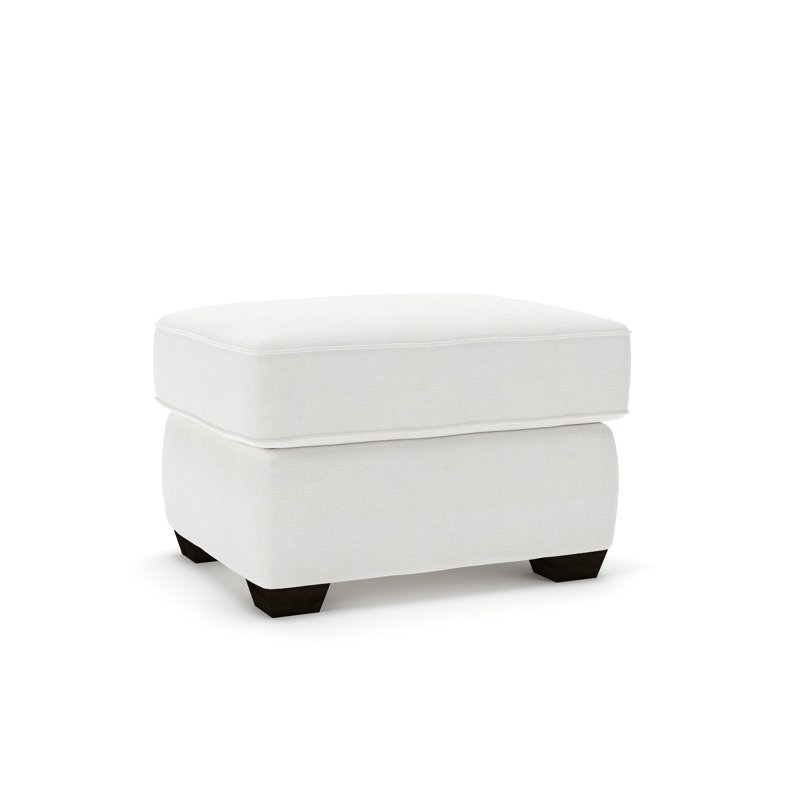 Repose-pieds rembourré Gemi, Natté lueur lunaire Drusky Sustain®