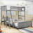 Jathon Wood Bunk Bed With Desk And Two Drawers-2055533164-2055533167
