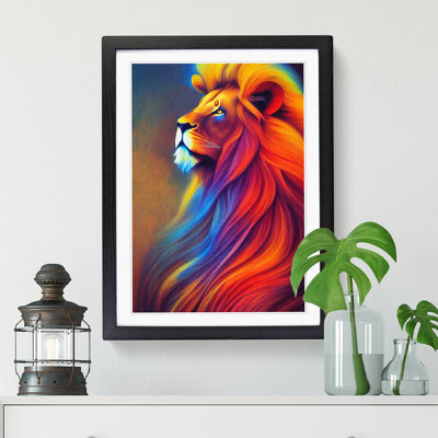 Lion Impressionism - Picture Frame Print