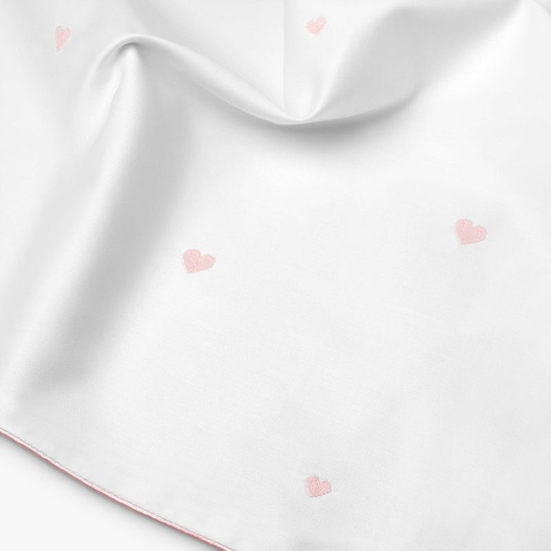 Couette brodée pour tout-petits, rose