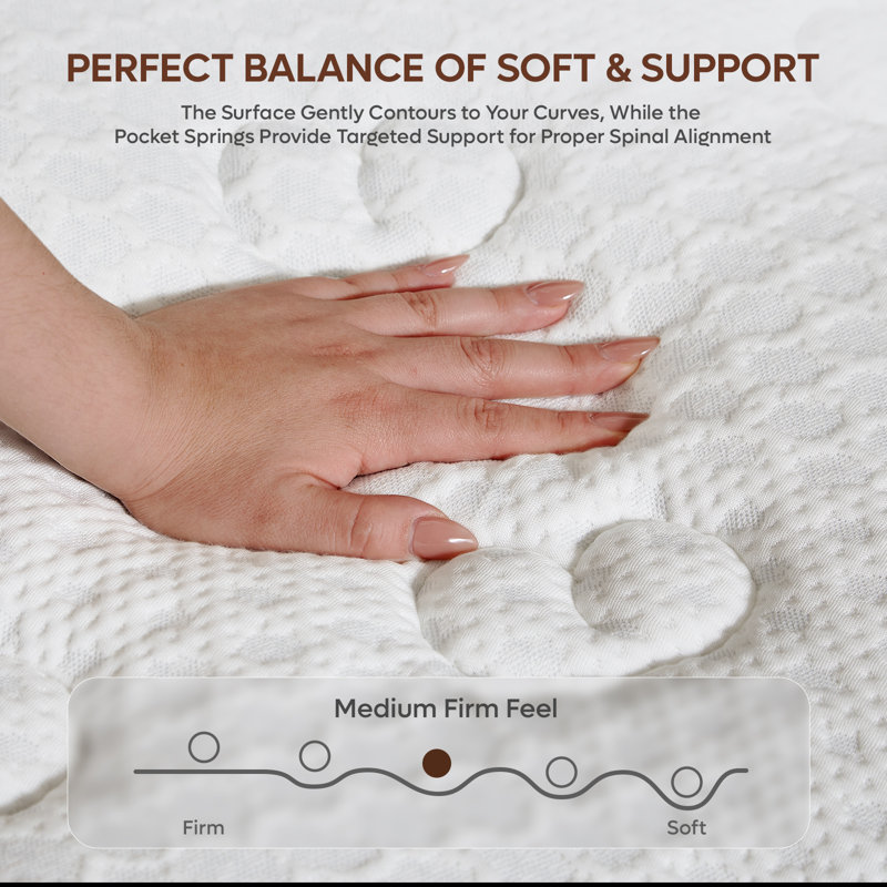 Matelas hybride 10 po en mousse viscoélastique imprégnée de gel Tencel, Lit simple, 10"
