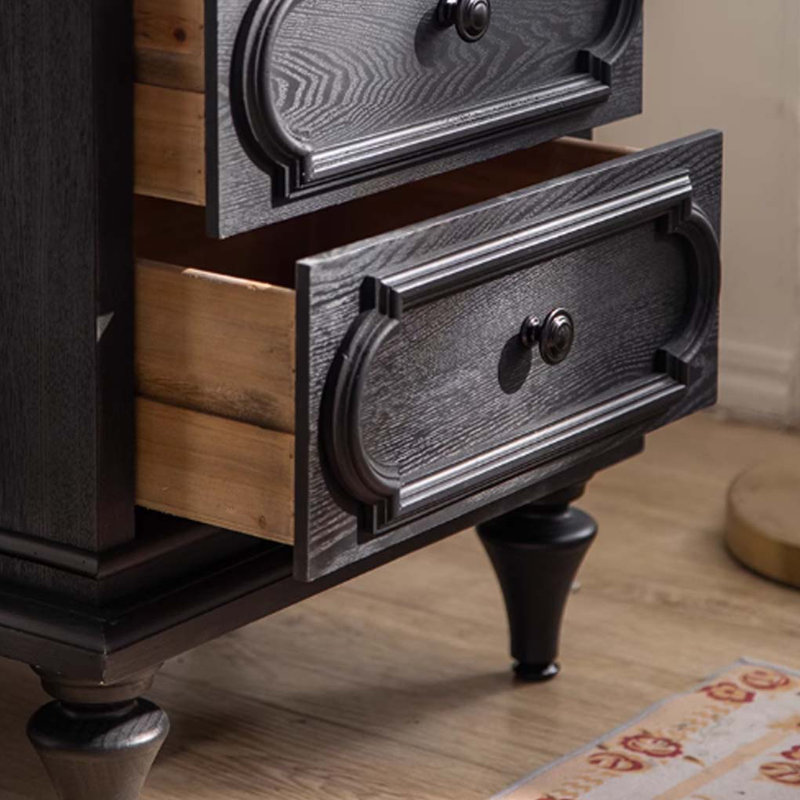 Black Solid Wood Standing Cabinet