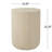 Vinson Janet Outdoor Handcrafted MGO Side Table with Sculptural Ribbed Design