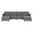 Tafariah 123.6'' U-shaped Sectional Upholstered Sofa-945038957
