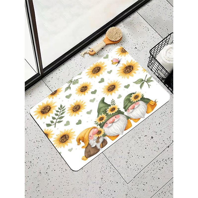 Tapis de bain Sunflower Gnomes, 16 x 24 po