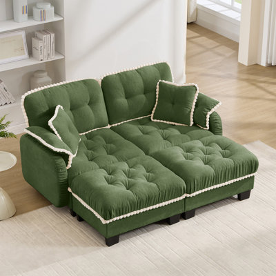 Canapé en chenille avec repose-pieds mobile Cloud