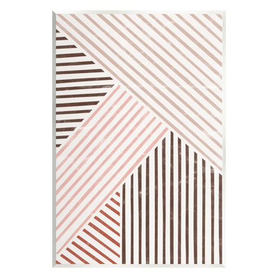«Alternating Stripes Earth Tones Floater», art mural par JJ Design House LLC