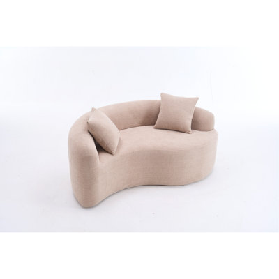 Canapé modulaire courbé en S: double profondeur