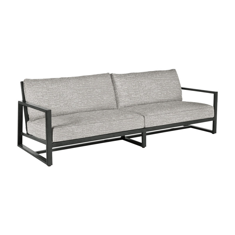Avondale Aluminum Sofa - Slate Gray, Slate Gray, No Welt, Tweed Toffee