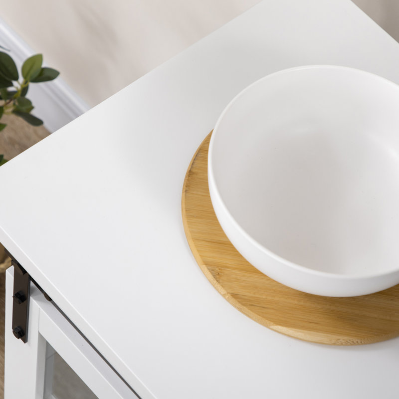 Buffet de 31,9 po de largeur Tyshauna, Blanc