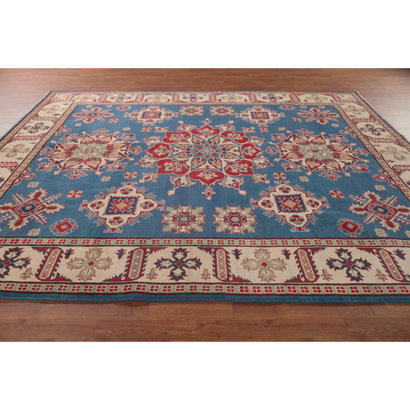 Blue Kazak Oriental Area Rug