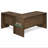 Furinno ROGER 60 Inch L-Shaped Office Desk, Executive Desk with Reversible Desk Return, Desk Cord Grommet, For Home Office, Modern Walnut-121883432-121883434