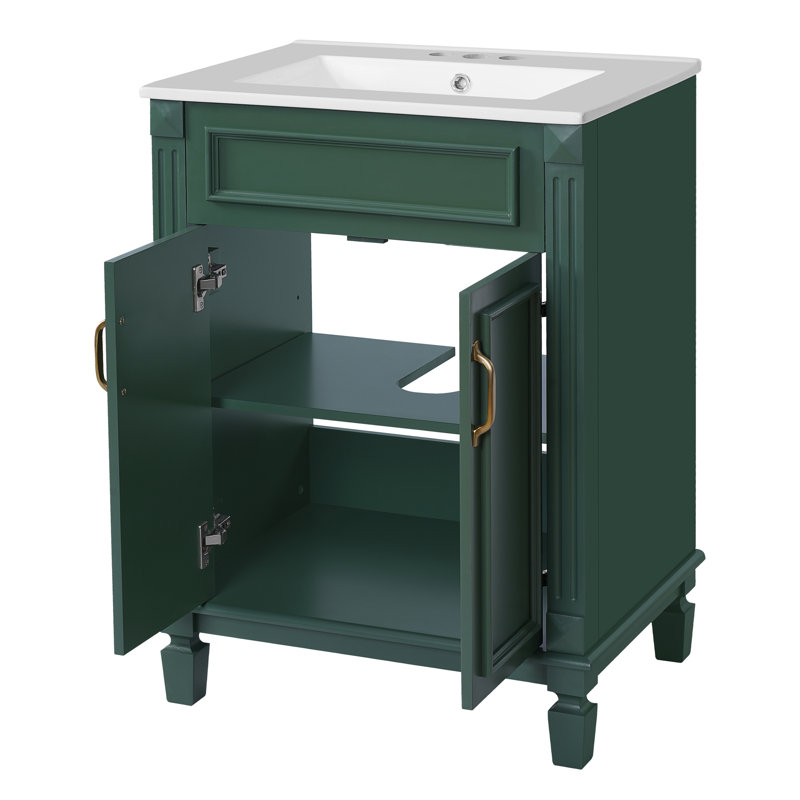 Meuble-lavabo 24 po avec lavabo supérieur, Green