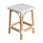Riviera Gray/White Dot 24"H Square Rattan Counter Stool-1761826713