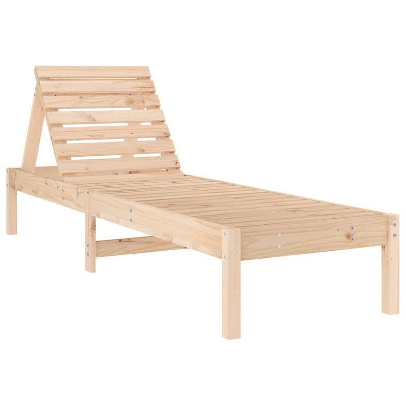 Chaise longue d'extérieur vidaXL, Clair naturel