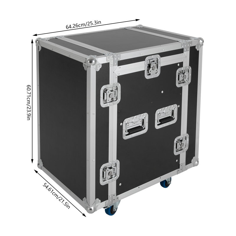 Support réseau et stéréo 10U avec 4 roues (support de sonorisation)