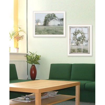 Gracie Oaks "Green Country Morning" Framed Wall Art For Living Room, Wall Art Print For Home Decor, Bedroom Wall Art By Lori Deiter