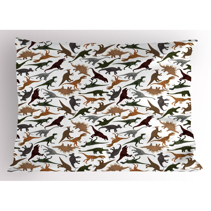 Pillowcase, Wild Enormous Museum, Dark Orange Burgundy