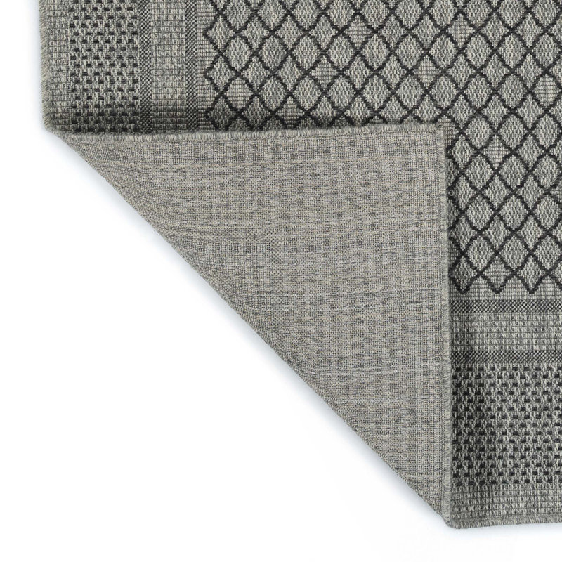 Tapis rectangulaire moderne, transitionnel, géométrique, du Sud-Ouest, texturé, Rectangulaire 2 pi x 3 pi