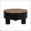 Round Nesting Coffee Table Set With Storage, Space-Saving Design For Modern Living Rooms, Black And Tempered Glass-1121665266