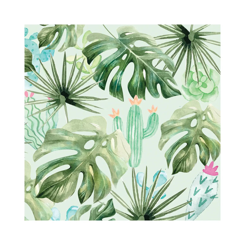 Palms and Succulents II 1 Piece Wrapped Canvas Wall Art, 45.72 cm H x 45.72 cm W x 1.91 cm D