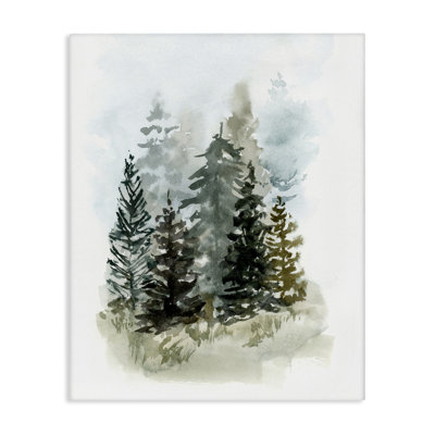 Layered Forest Trees Canvas Wall Art by Victoria Barnes