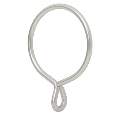 Drapery Eyelet Curtain Rings - 2.3" Ring for Curtain Hook Pins, Set of 14 - Satin Nickel