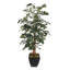 91"H Artifical Fishtail Palm Tree in Black Tapered Tin Pot