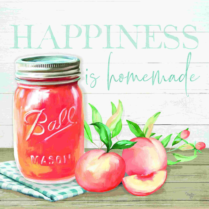 " Happiness Is Homemade " by Mollie B. Painting Print, 12" H x 12" W