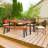 Robledo 6 - Person Acacia Solid Wood Patio Dining Set Umbrella Hole Included Rectangular Table