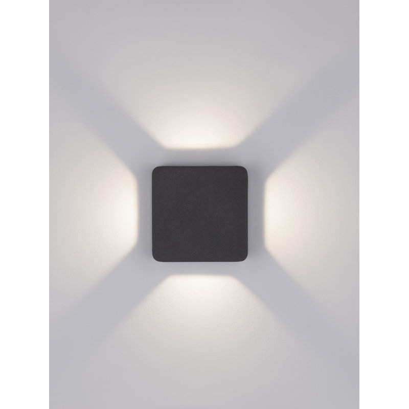 Serika Black Integrated LED Outdoor Flush Mount