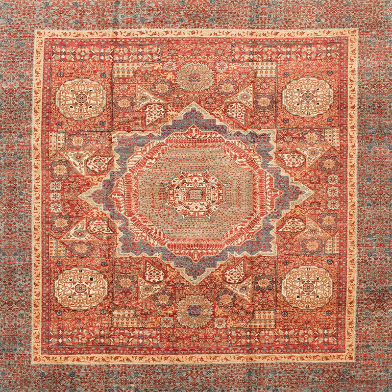 Abstract Indoor Rug, Square 6'