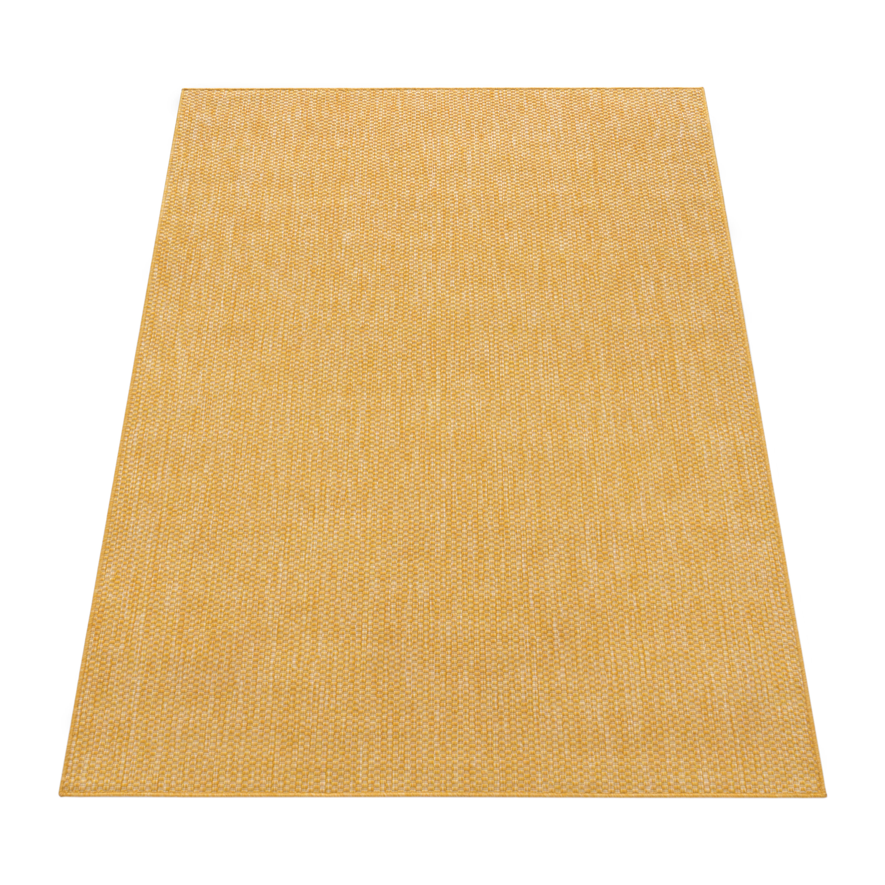 Ebern Designs Flatweave Yellow Indoor/Outdoor Rug | Wayfair