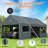 10 ft. W x 16 ft. D Carport Canopy with Side Doors, Heavy Duty Car Ports with Sidewalls, Drive Through Portable Garage, Grey-122295834
