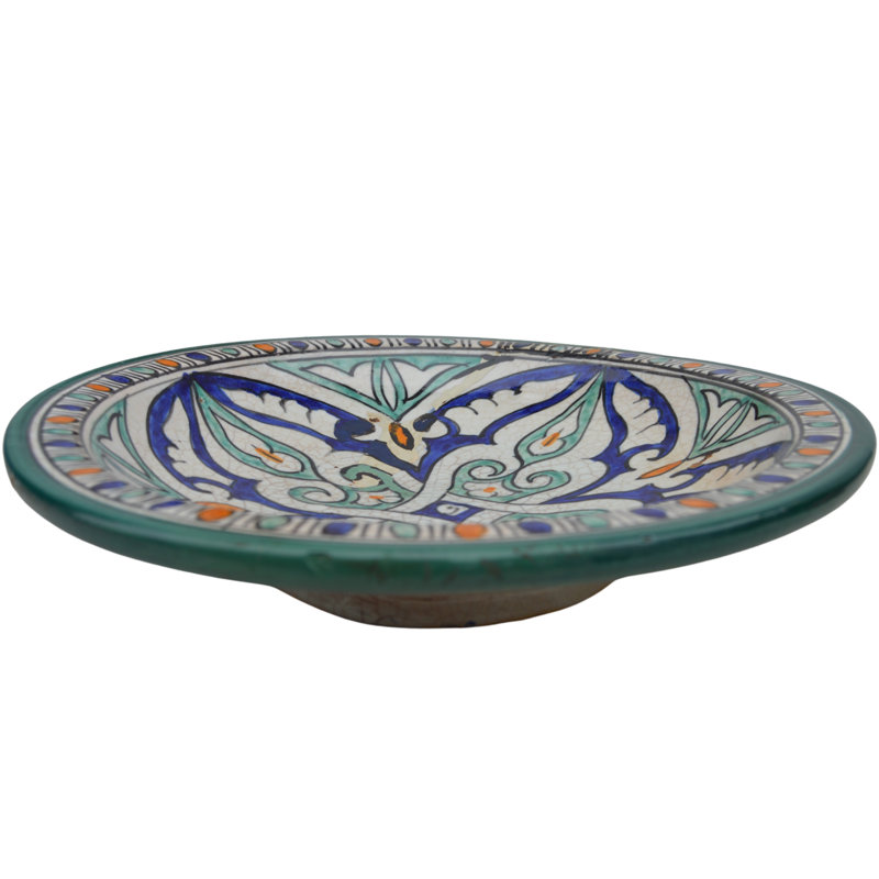 Assiette décorative en céramique à motif andalou de la fin du 19e siècle
