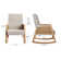 Laussat Rocking Chair 25.2'' W Solid Wood Frame