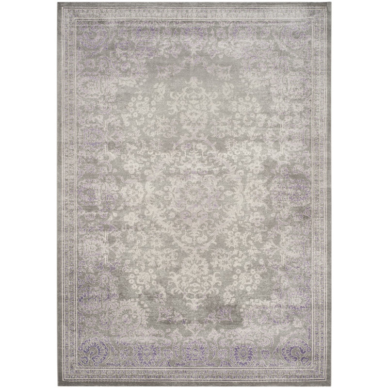 Becontree Oriental Gray Area Rug, Rectangle 10' x 14'