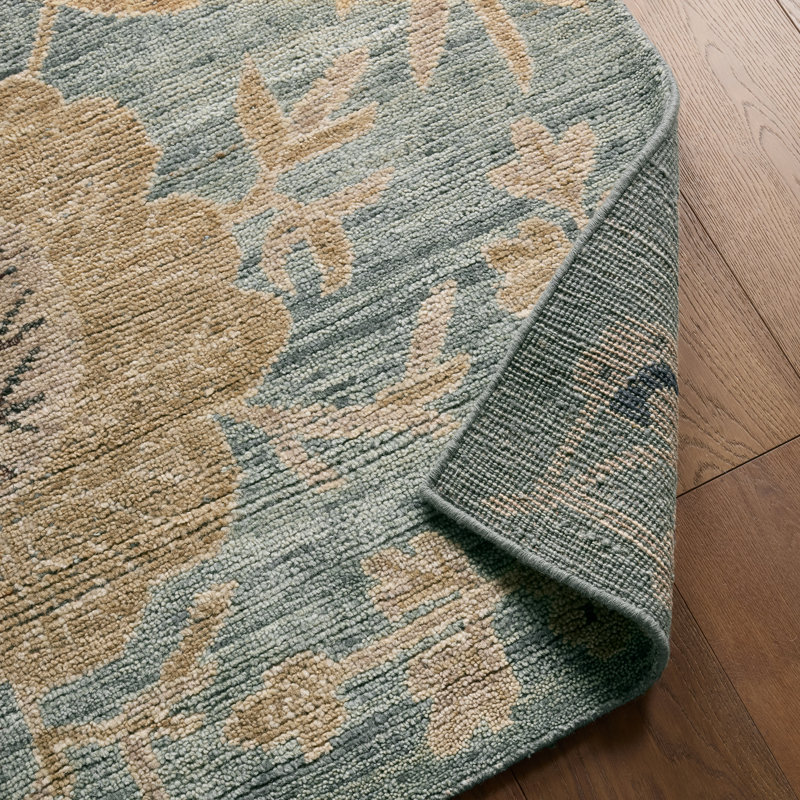 Jaipur Living Plumari Handknotted Transitional Blue Area Rug (9'X12'), Rectangle 6' x 9'