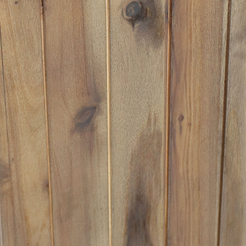 Boîte à fleurs en bois d'acacia anthracite avec doublure Bozzuto, gris