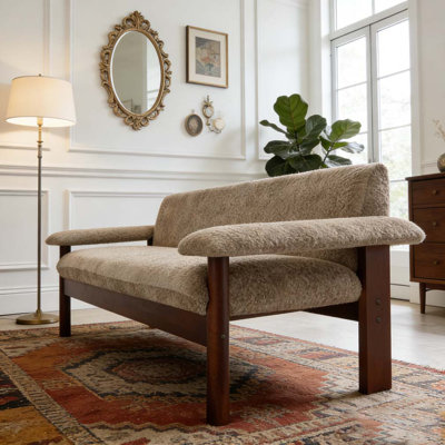 72.8" Loveseat Couch with Armrest Pillows