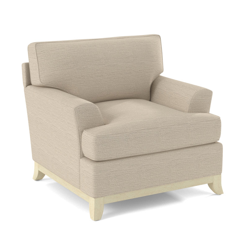 Oaks Way Armchair, Bisque, White Performance Fabric; 0851-94
